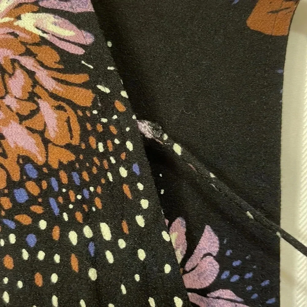 Free People - Black/Blue/Purple - Floral Mini Dress/Tunic - Size Small - Picture 6 of 6